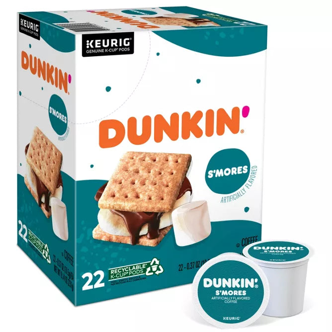 Dunkin S'mores K-Cup Coffee Pods for Keurig Brewers