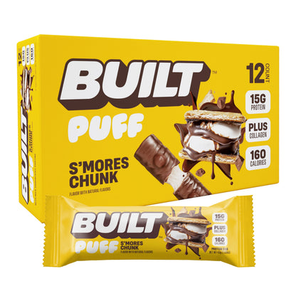 S’mores Chunk Puff Protein Bar | Built High Protein Snack