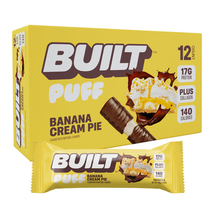 Built Banana Cream Pie Puff Protein Bar – 12 Count Box