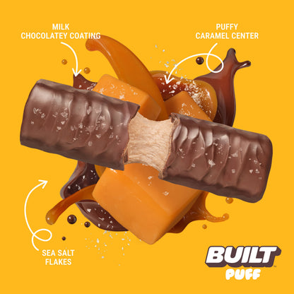Built Salted Caramel Puff Protein Bar | High Protein Low Sugar Snack