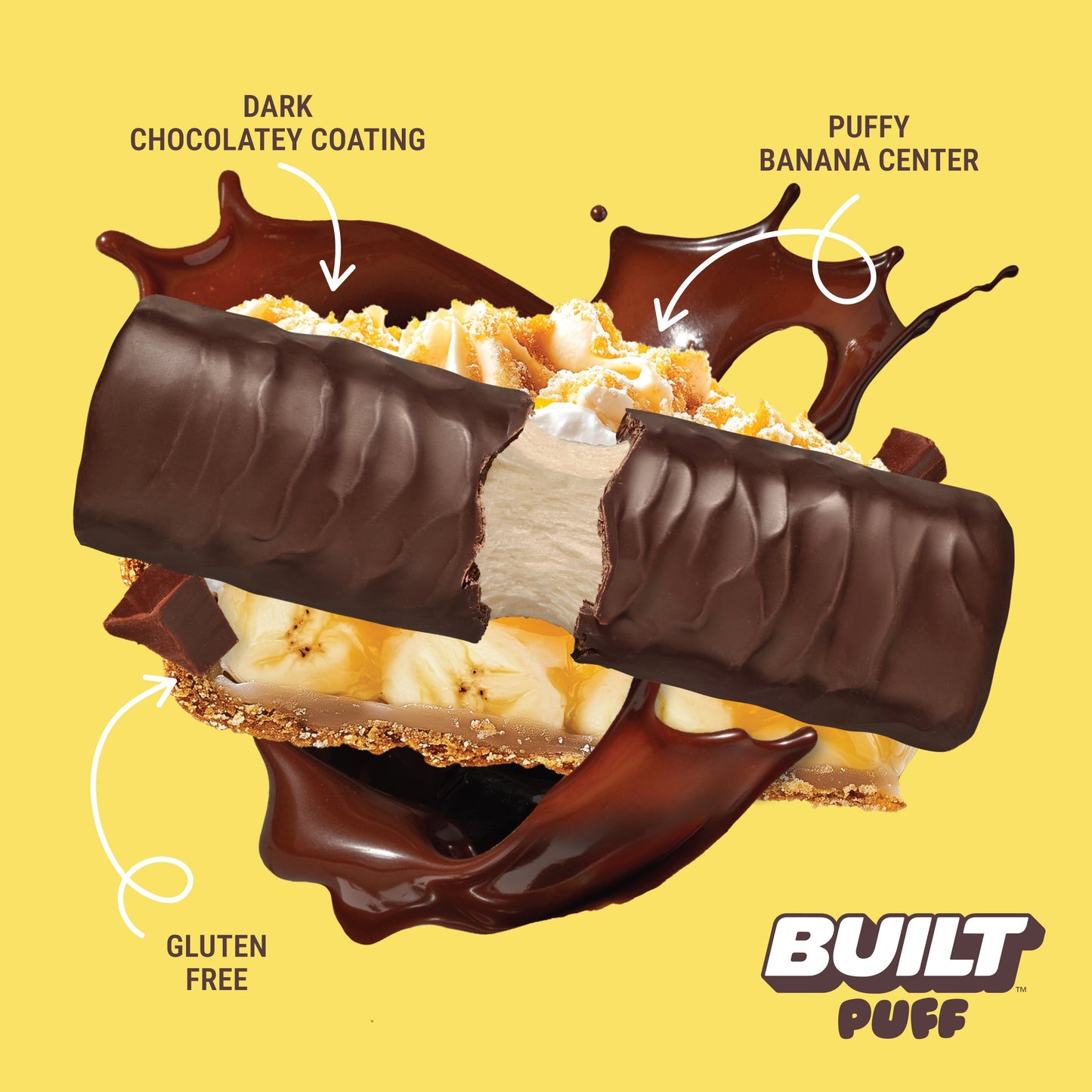 Built Banana Cream Pie Puff Protein Bar – 12 Count Box