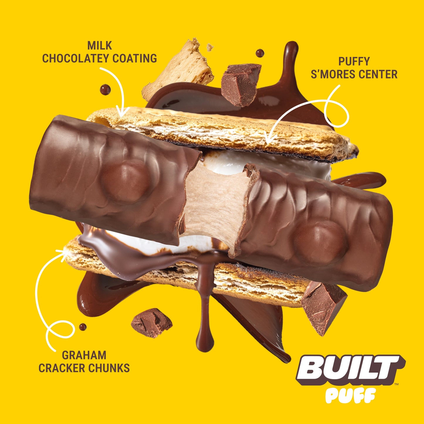 S’mores Chunk Puff Protein Bar | Built High Protein Snack