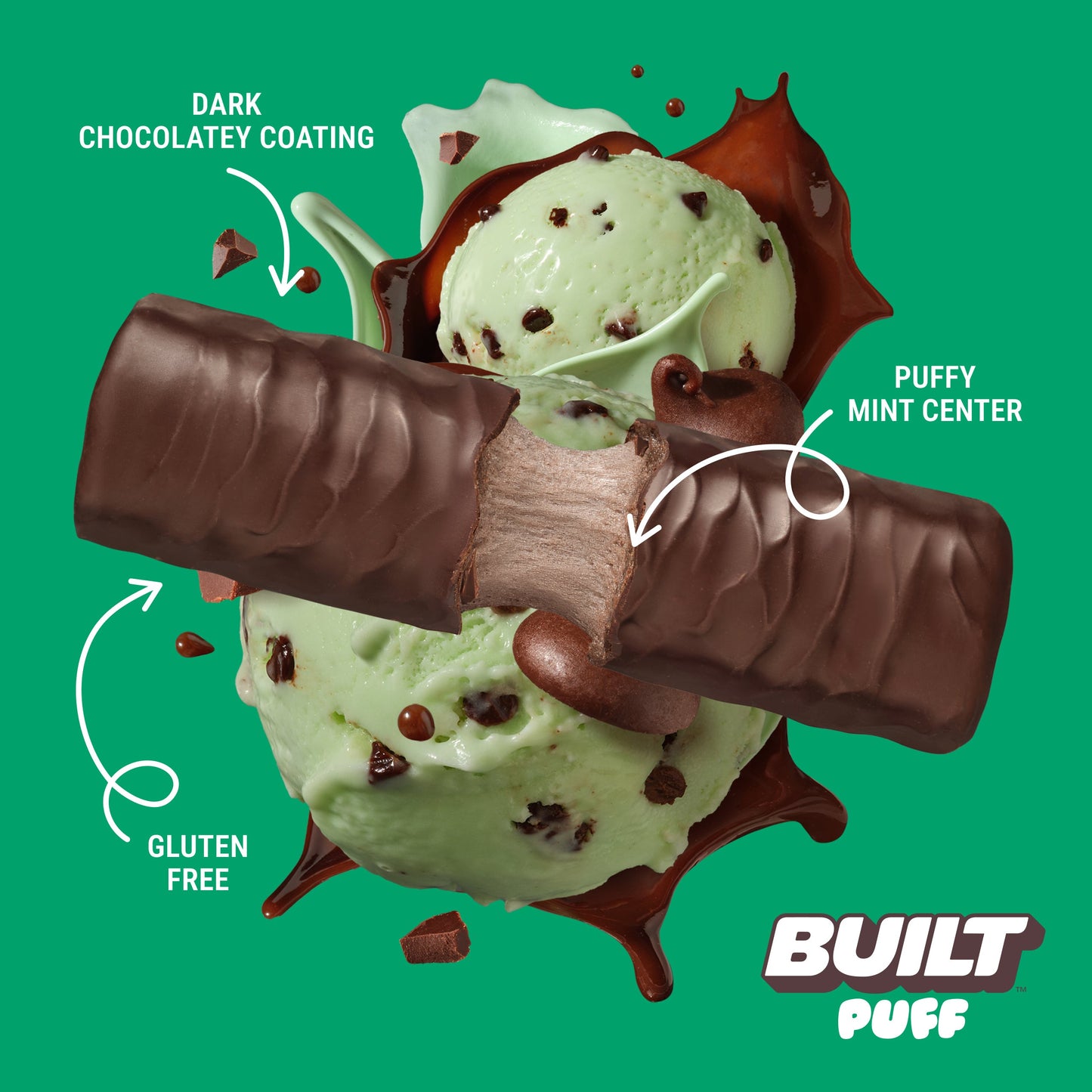 Mint Chip Puff Protein Bar – High-Protein Mint Chocolate Flavor
