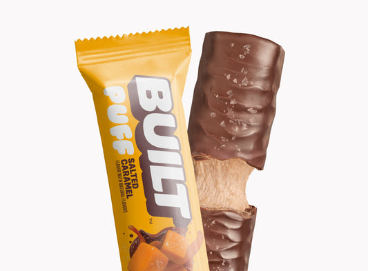 Built Salted Caramel Puff Protein Bar | High Protein Low Sugar Snack