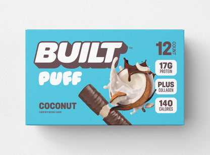 Coconut Puff Protein Bar | Built High Protein Snack