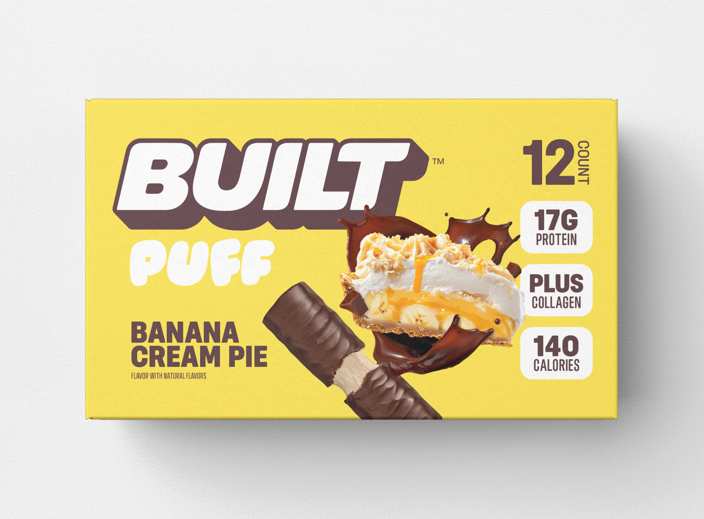 Built Banana Cream Pie Puff Protein Bar – 12 Count Box